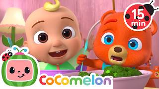 eat your veggies mr bear cocomelon animal time nursery rhymes