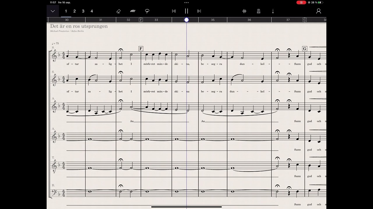 Det är en ros utsprungen SATB div - Preatorius / Kefas Berlin (1609 / 2022)