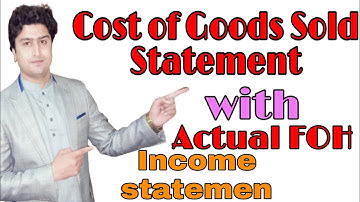 COGS and Income Statement with Actual FOH | Cost of Goods Sold Statement | Actual Factory Overhead