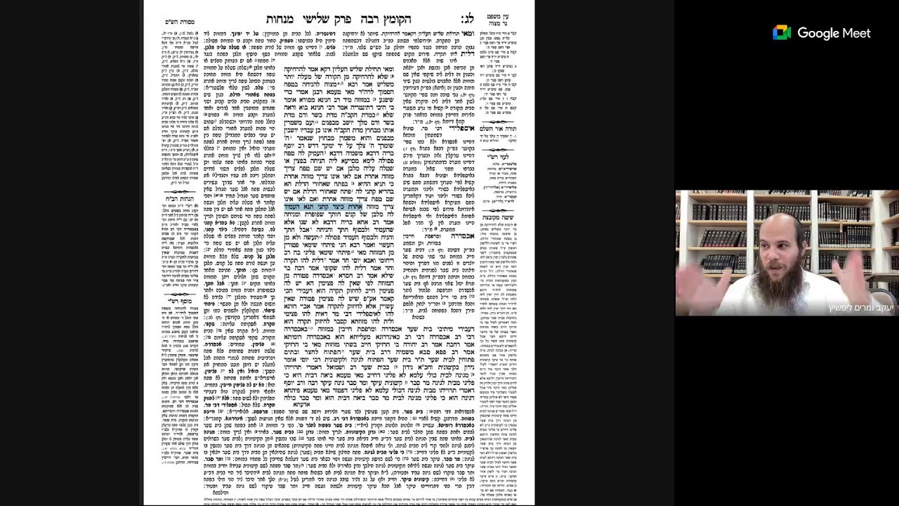 דף יומי(וחצי)מסכת מנחות דף לב.״הא מורידין עושין והתניא הלכה״-לג:״באכסדרא רומיתא״(מה עוזר מזוזה שוכבת