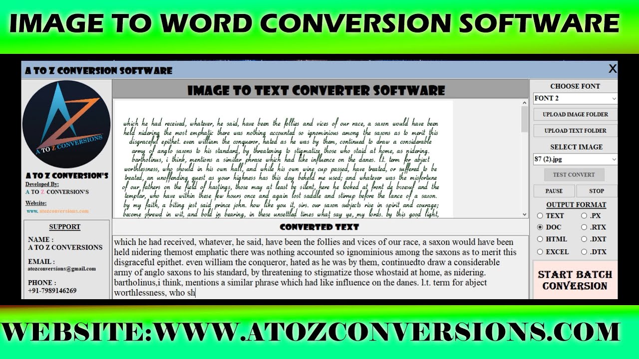 Download Image To Word Converter Software | Image To Word Conversion Software |