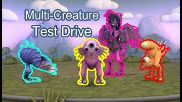 Spore:  Multiple Creatures in Test Drive??  Now real.