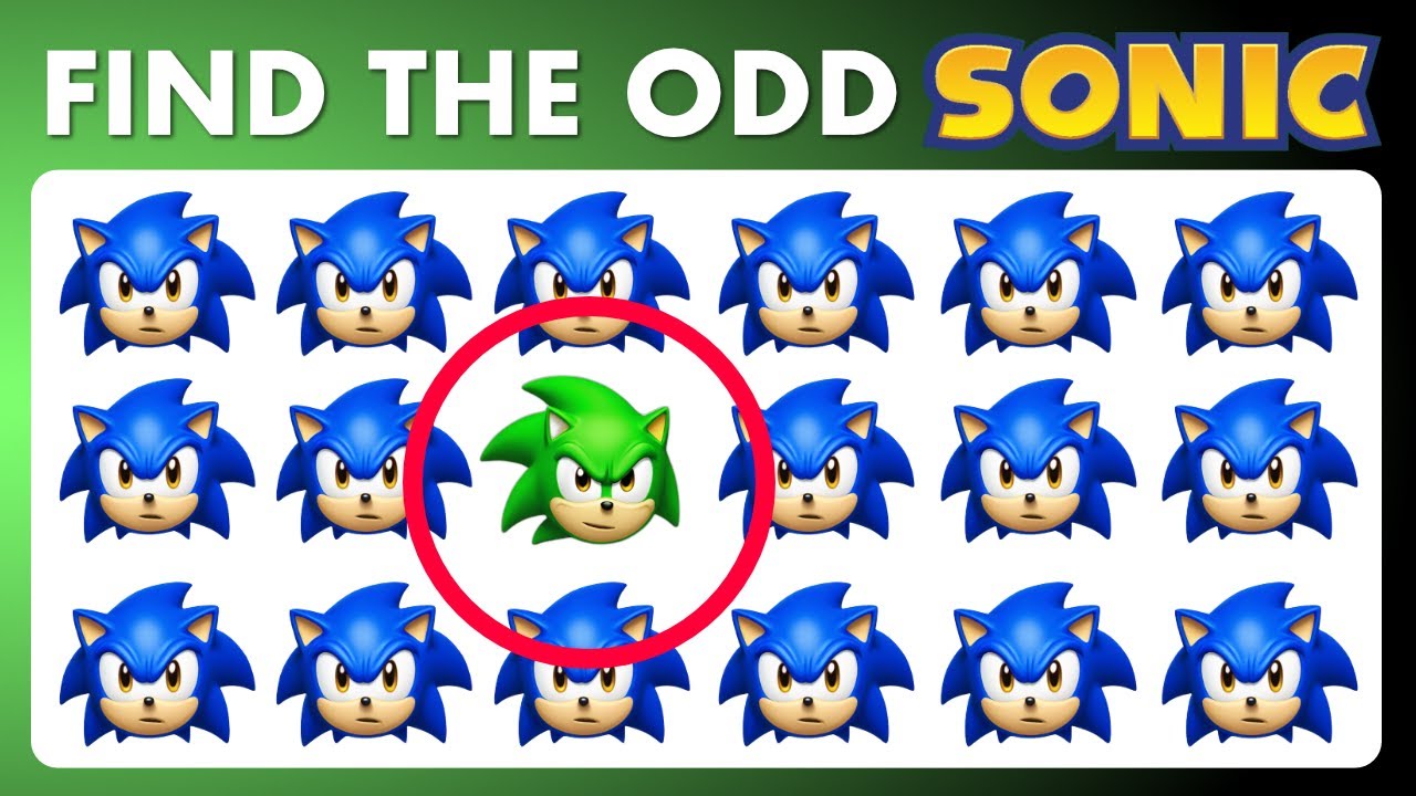 FIND THE ODD One Out 🔵💨 SONIC The Hedgehog Edition - Grizzly Quiz - YouTube