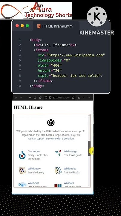HTML iframe Example and Tutorial #shorts #viralshorts #iframetag # ...