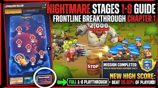 New Frontline Breakthrough Nightmare Chapter 1 Stage 1-8 Guide ! 
