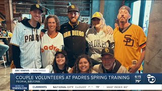 Couple volunteers at Padres Spring Training