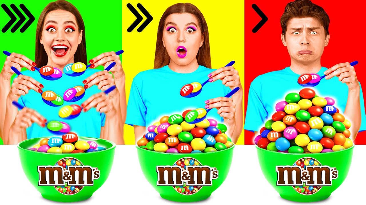 Быстрая Средняя или Медленная Скорость Еды Челлендж | Кухонные Лайфхаки и Хитрости DaRaDa Challenge