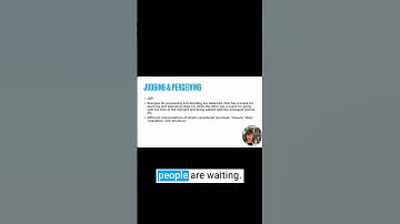 J & P #MBTI Relationship Audit Judging-Perceiving Clip