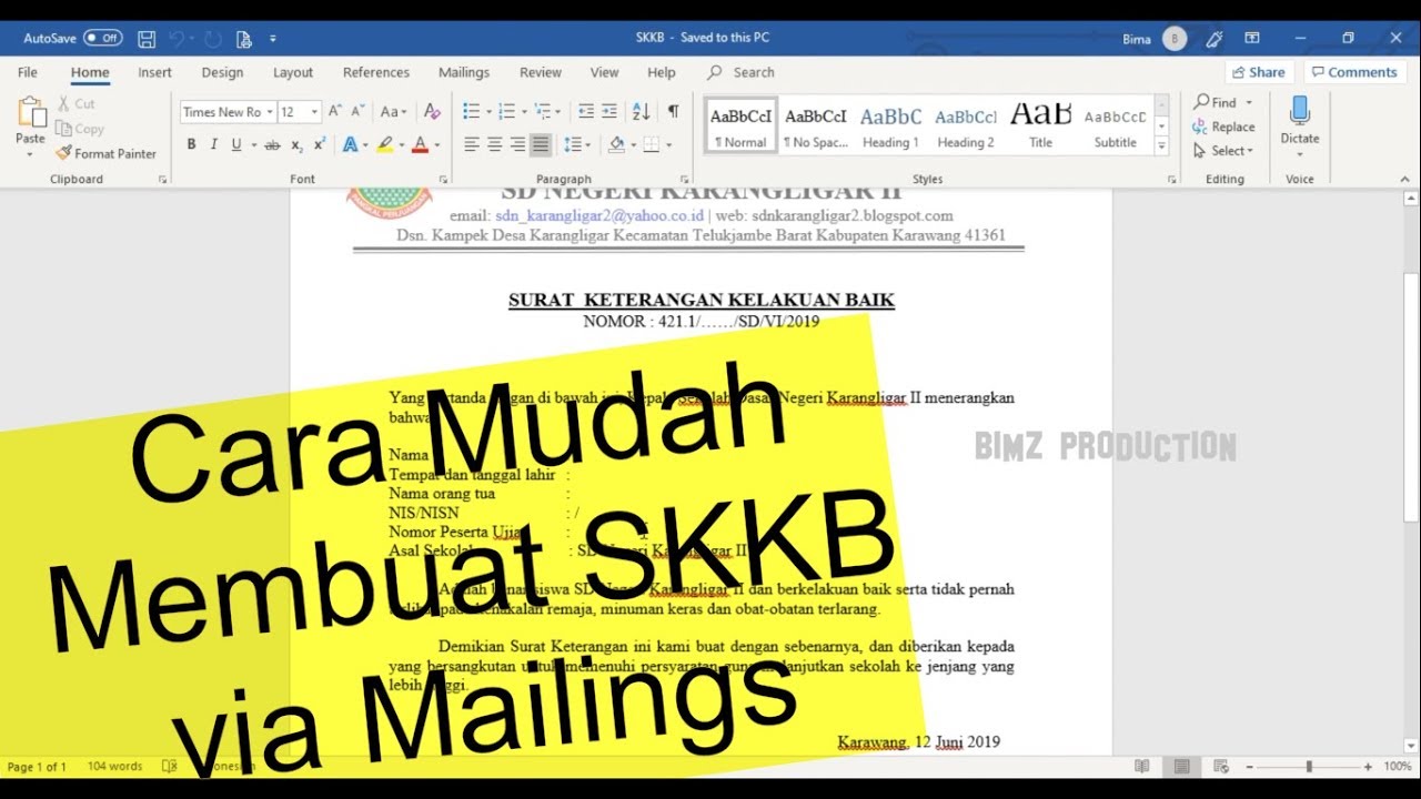 Cara Cepat Membuat Surat Kelakuan Baik Dengan Jumlah Banyak 