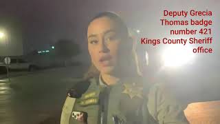 County of Kings Deputy Grecia Thomas Harassing TCCW outside meat warehouse Hanford, CA