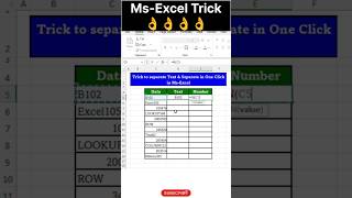 Ms-Excel Trick to Seperate Text &amp; Number😲#excel#exceltutorial#exceltips#excelformula#exceltricks