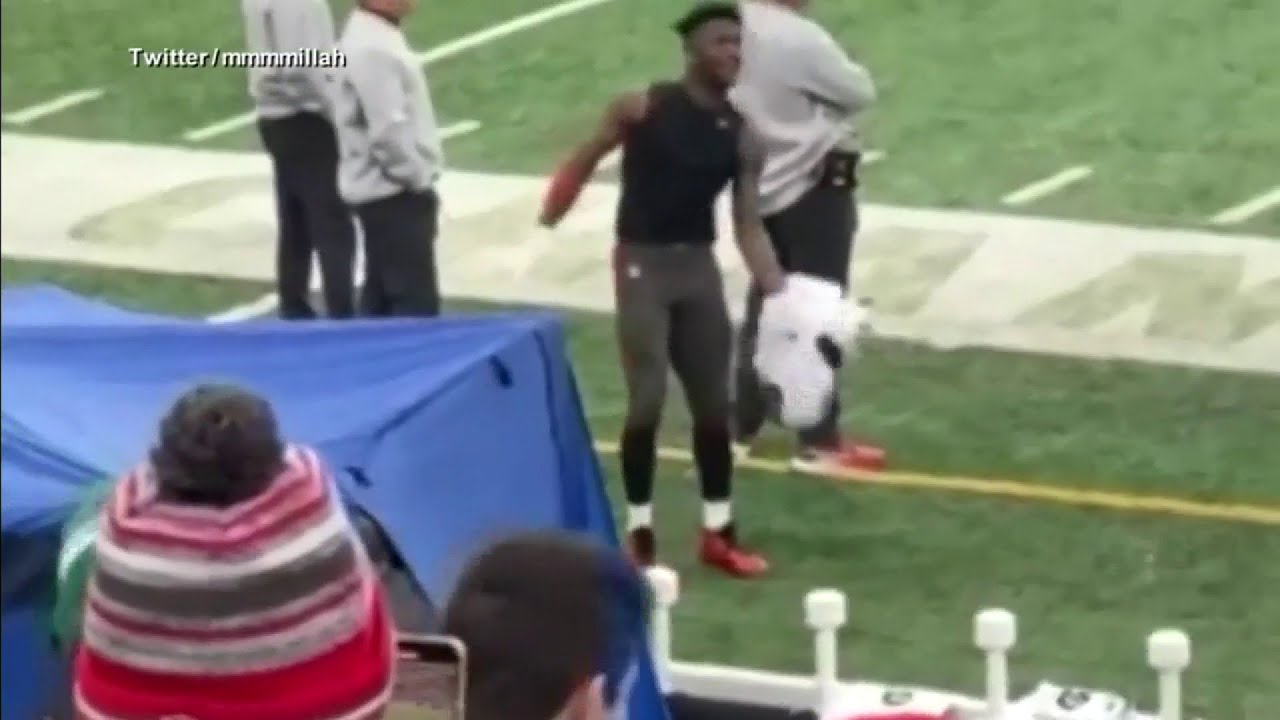 Antonio Brown cut by Bucs after stripping off jersey, storming off