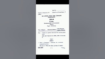 BCOM 3rd year question paper #hpu ।। fundamentals of investments