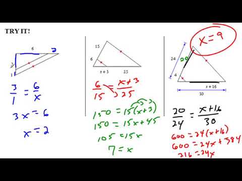 Side Splitter Theorem Worksheets Answers