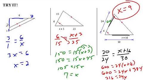 Geometry – 6.3 Side Splitter Theorem