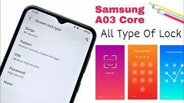 Samsung Galaxy A03 Core PIN Lock - Pattern Lock - Password Lock - Swipe Lock 🔥🔥🔥
