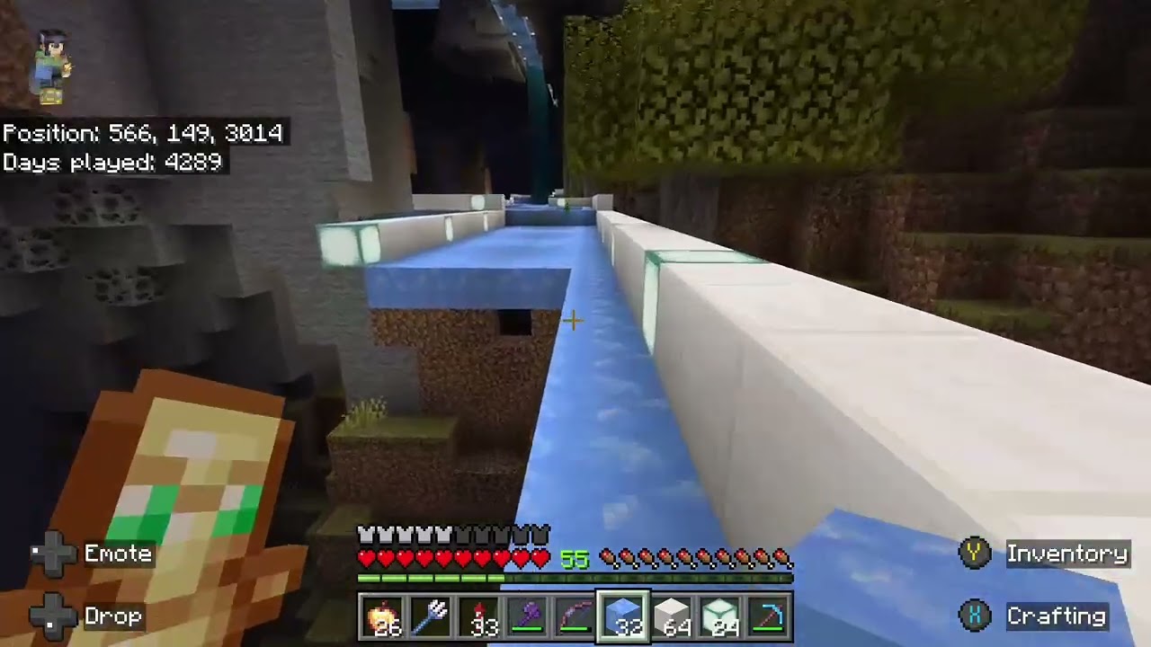 ADHD Minecraft - Ice Boat Racetrack 17 - Relaxed Cool Chill Calm