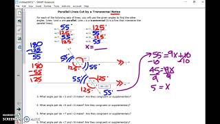 9/26/17 Parallel Lines Cut by a Transversal Notes #mrglee