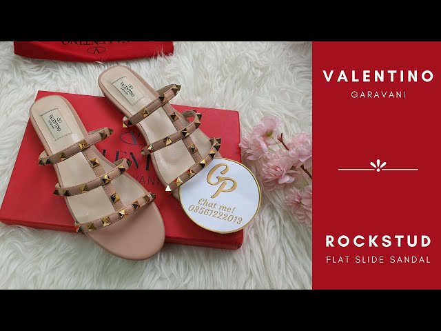 Valentino Garavani Rockstud Jelly Sandals In Red