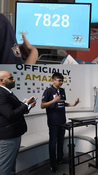 Fastest time to mentally add 100 four-digit numbers ⏱️ 30.9 sec by Aaryan Shukla 🇮🇳