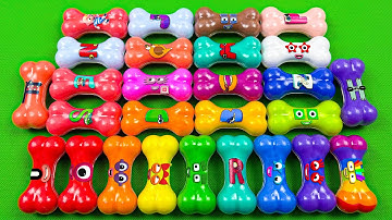 Numberblocks Mixing ASMR: Finding Hidden Slime Clay in Bones Coloring! Satisfying ASMR Slime ✨💖