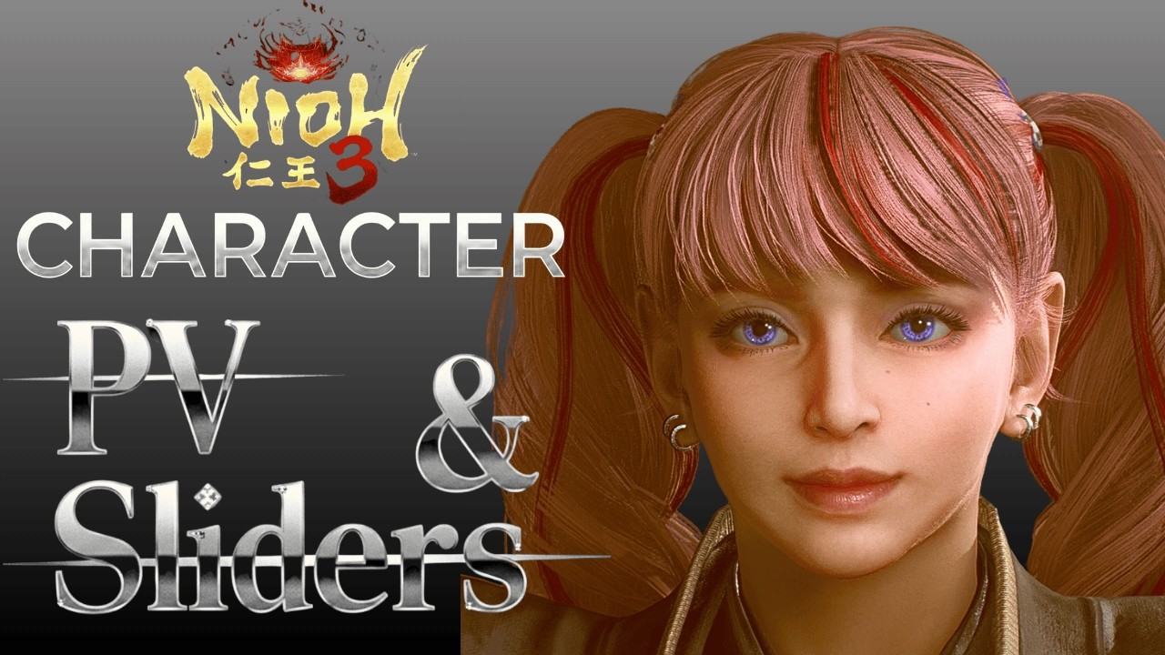 NIOH 3 | ELF Female Character Creation (4K) - PV & Sliders / 仁王３ キャラメイクPV & レシピ