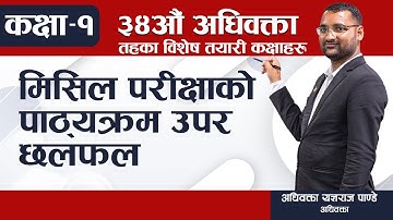 ३४औं अधिवक्ता तहको मिसिल परीक्षाको पाठ्यक्रम छलफल (Syllabus Discussion) | Lex Nepal