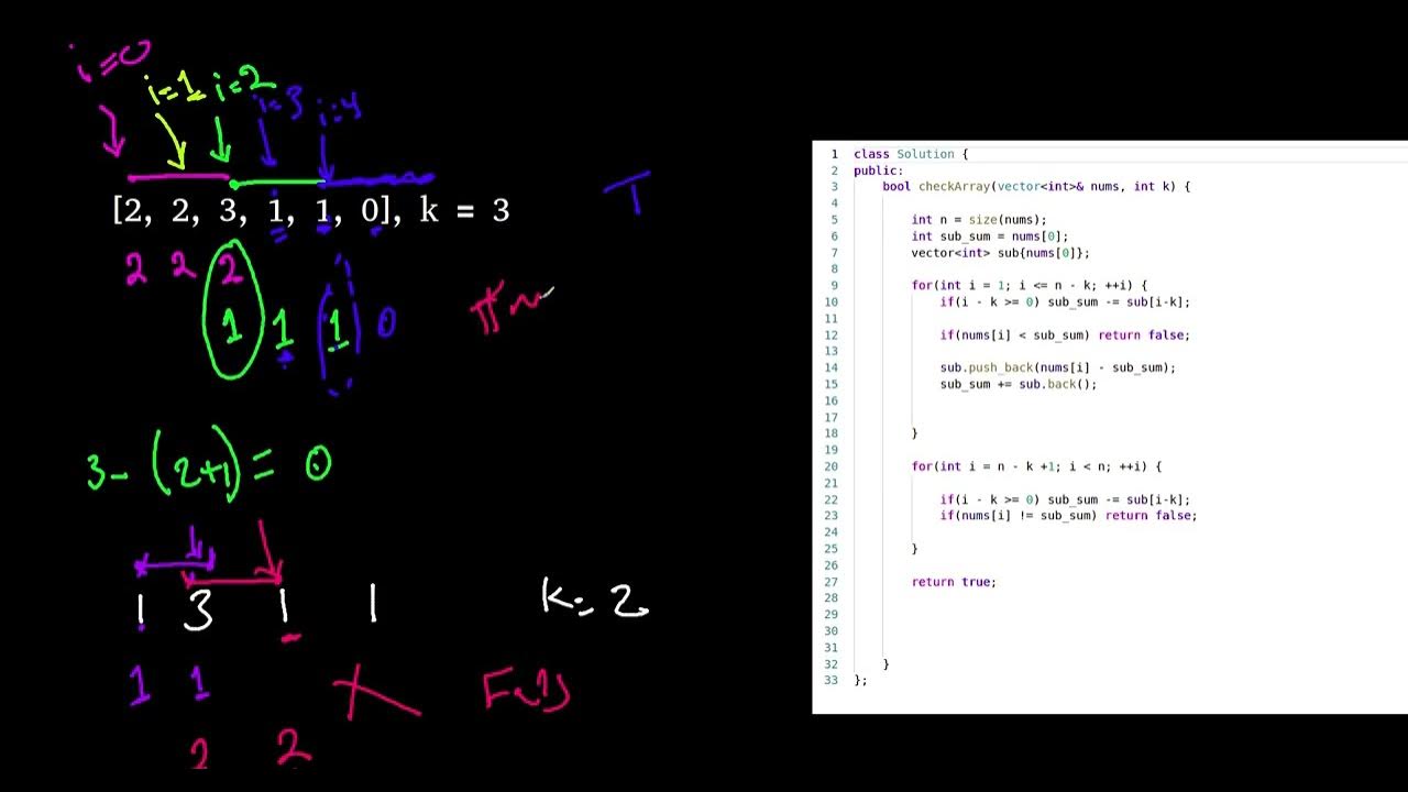 [Eng] Leetcode Weekly Contest 353 | 2772. Apply Operations to Make All ...