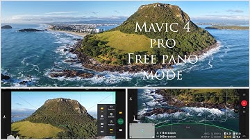 Creating a Panorama using Free panorama mode on DJI Mavic 4 pro at Mount Maunganui