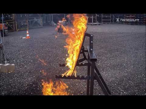 TENEXIUM T-SHIELD test against Molotov cocktails