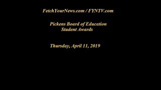 Pickens BoE Presents Student Awards on April 11