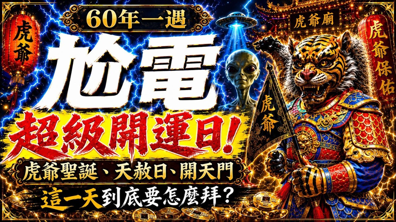 60年一遇三合一超級開運日！虎爺聖誕、天赦日、開天門同日降臨，這一天到底要怎麼拜？
