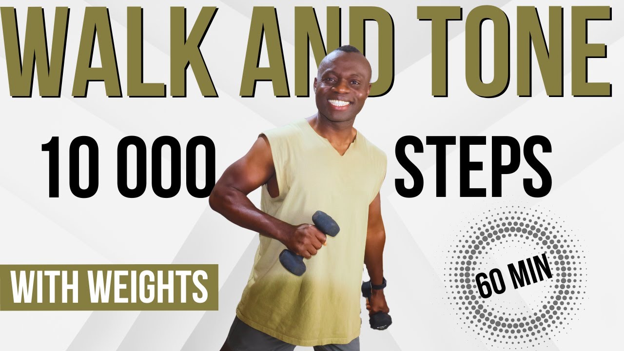 1 Hour WALKING WORKOUT WITH WEIGHTS To Lose Body Fat | 10 000 Steps ...