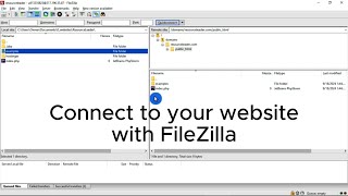 Information PHP and MySQL Part 3 - Create a FileZilla connection to your website. Update