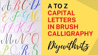 Sports Performance A to Z letter in brush calligraphy (uppercase letter) Learn calligraphy part 2#calligraphy
