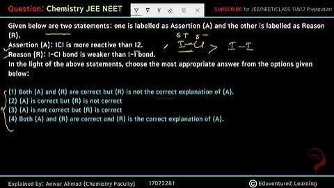 Given below are two statements: one is labelled as Assertion (A) and the other is labelled as Reason