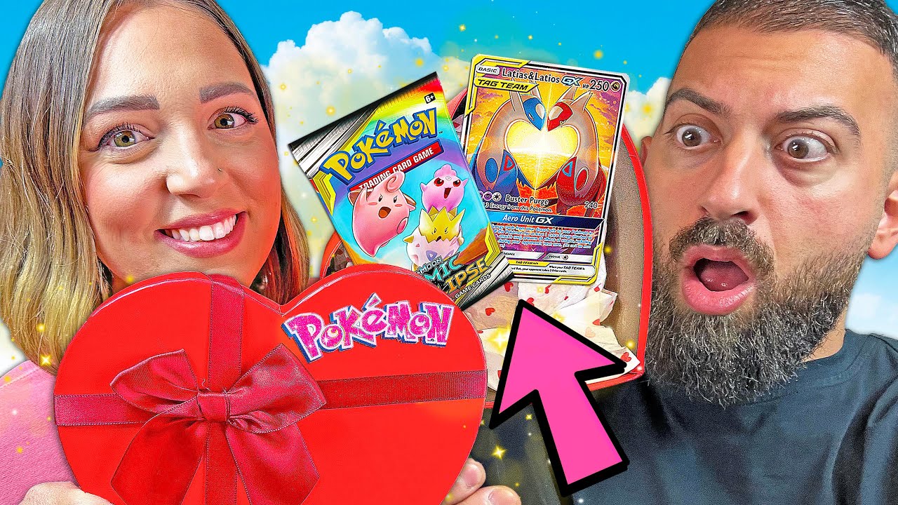 Wife Surprises Me With Giant Heart Filled with Pokemon Cards