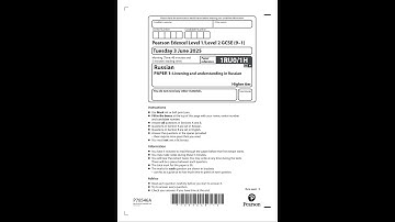 Merged 2025 Pearson EDEXCEL GCSE Russian Paper 1h And Mark Scheme 1ru0
