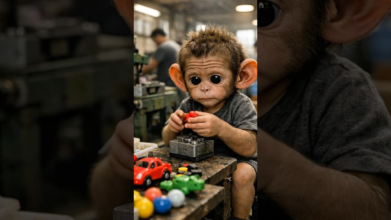 Poor Monkey make a toys and prove his self 🐵 