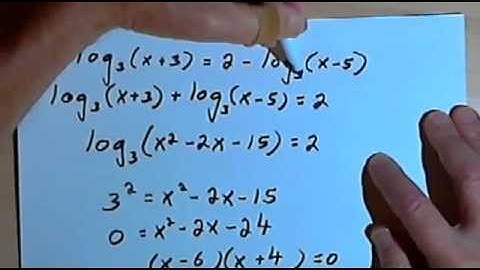 Solving Logarithmic Equations 143-5.5.2