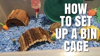 HOW TO SET UP A HAMSTER BIN CAGE! | For Dwarfs and Syrians