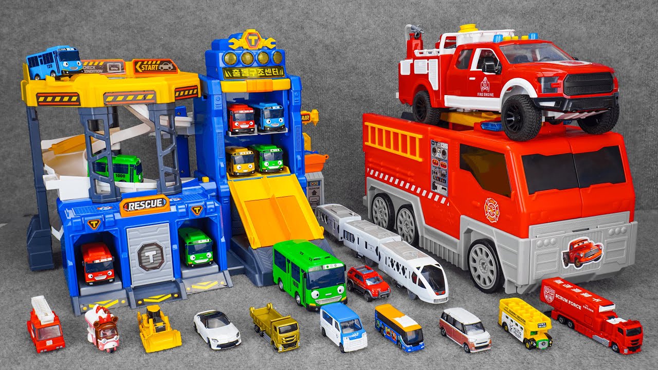 타요 자동차 구조센터 Tayo Car Rescue Center Toy Unboxing Review | Satisfying with Unboxing ASMR