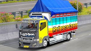 Truck Canter Rainbow Rebecca Concept Oleng di Tol Malang||Mod Bussid Terbaru