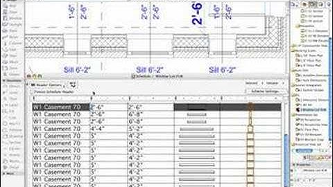 Calculation and element schedules from the BIM