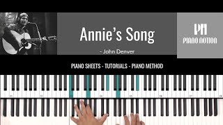 Annies Song  John Denver sheet   Piano Solo  Piano Cover  Tutorial