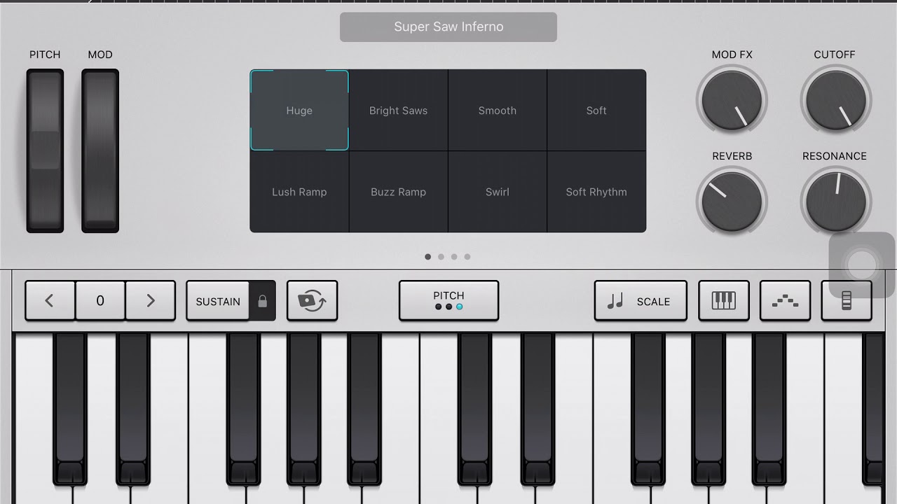 GarageBand IOS Instrument and idea for retro synth bass lines/riffs