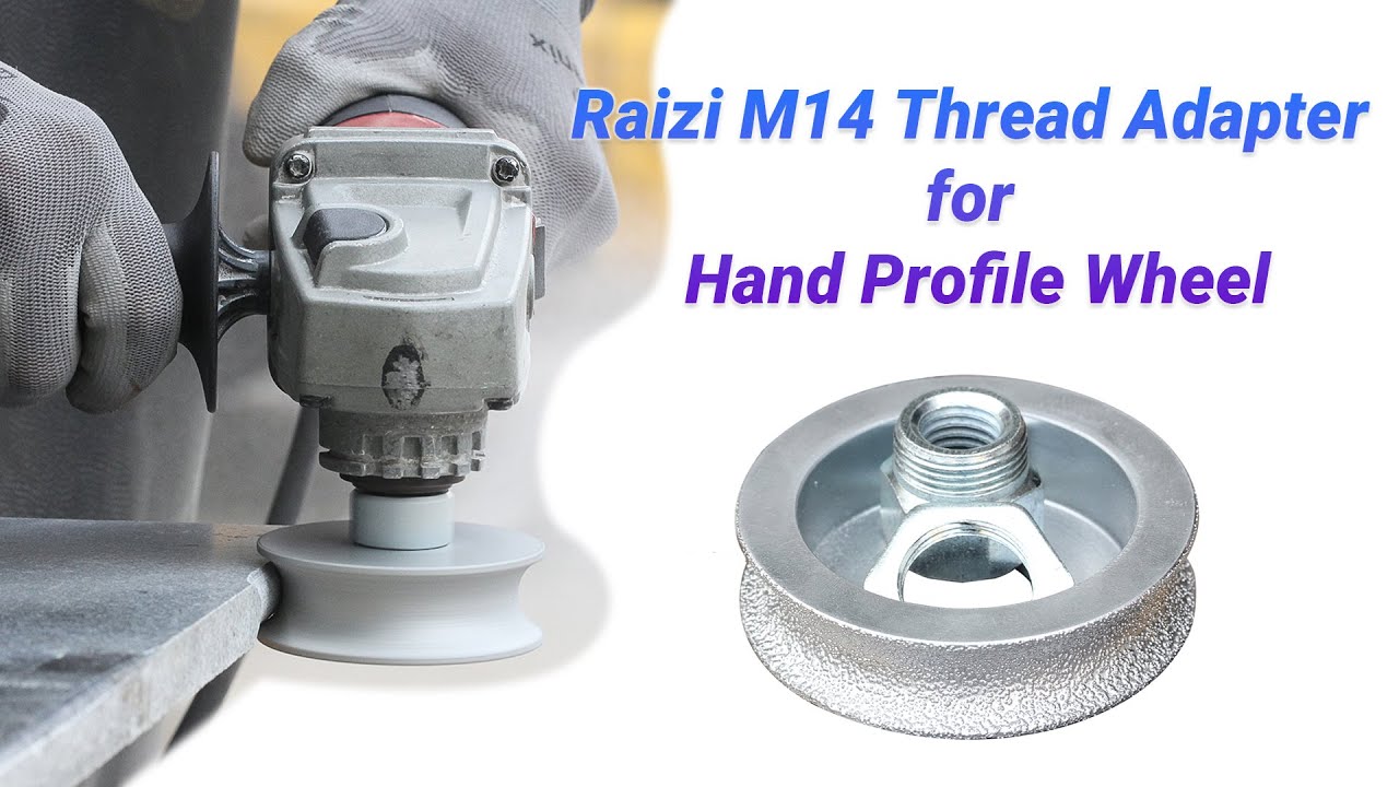 Raizi M14 Thread Adapter for Vacuum Brazed Diamond Hand Profile Wheel.