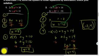 Alg1 05.03 Solving Systems of Linear Equations by Elimination Part 1