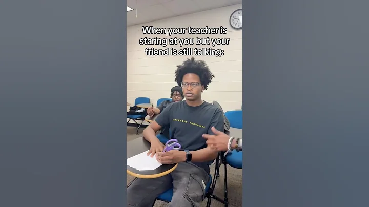 When your teacher is staring at you, but your friend is still talking🤨#shorts #mustwatch