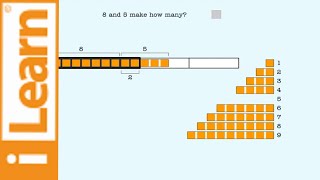 Make a ten strategy Addition Facts: How many is 8 and a number - Fast And Easy Math Learning Videos